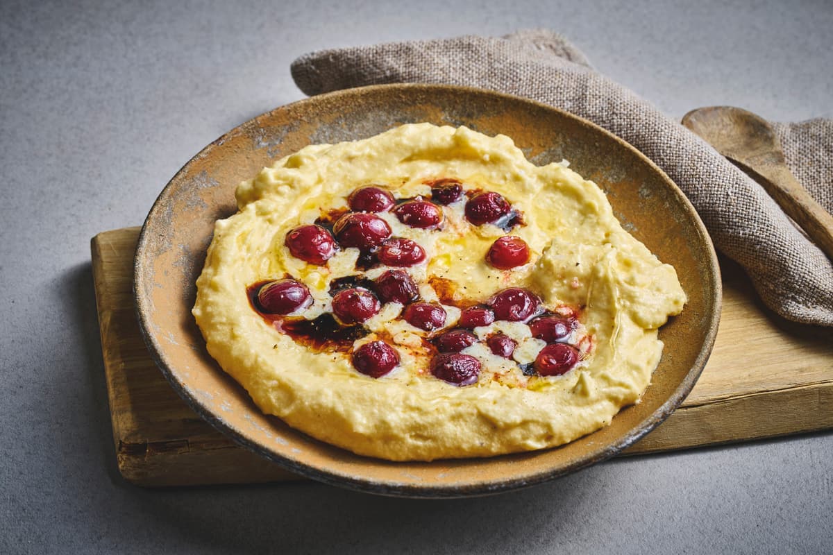 Whipped Brie with Baked Grapes