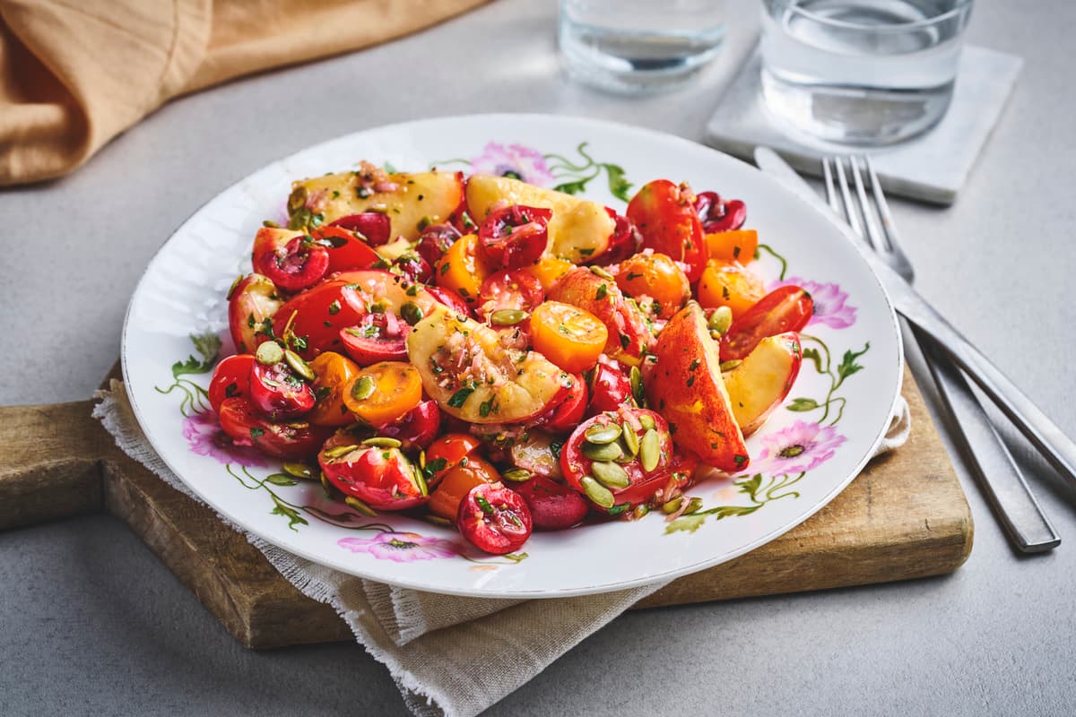 Peach and Tomato Salad