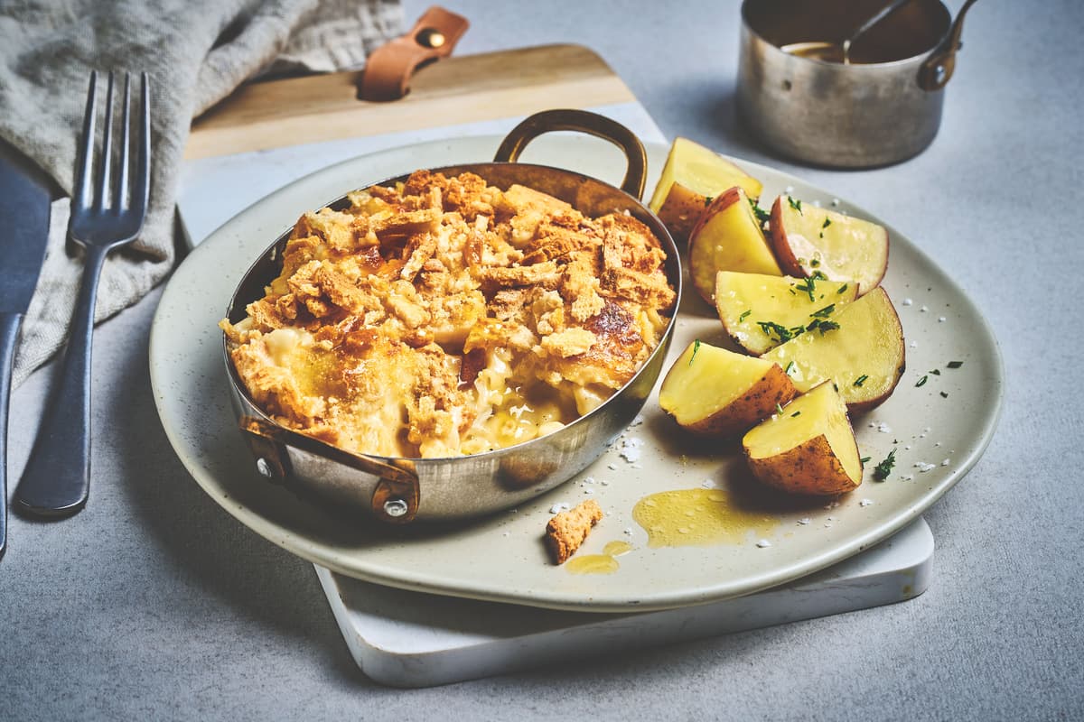 Homemade Norwegian Fish Gratin with Macaroni