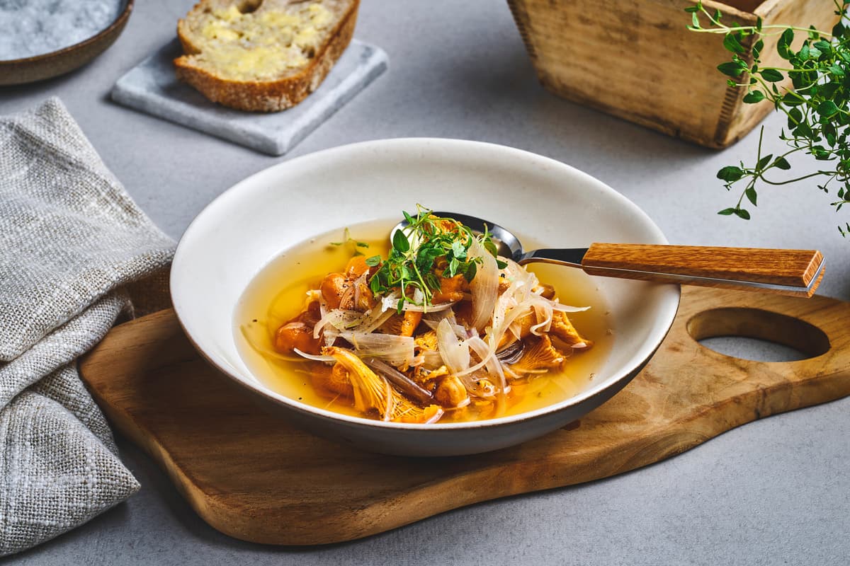 Clear Chanterelle Soup