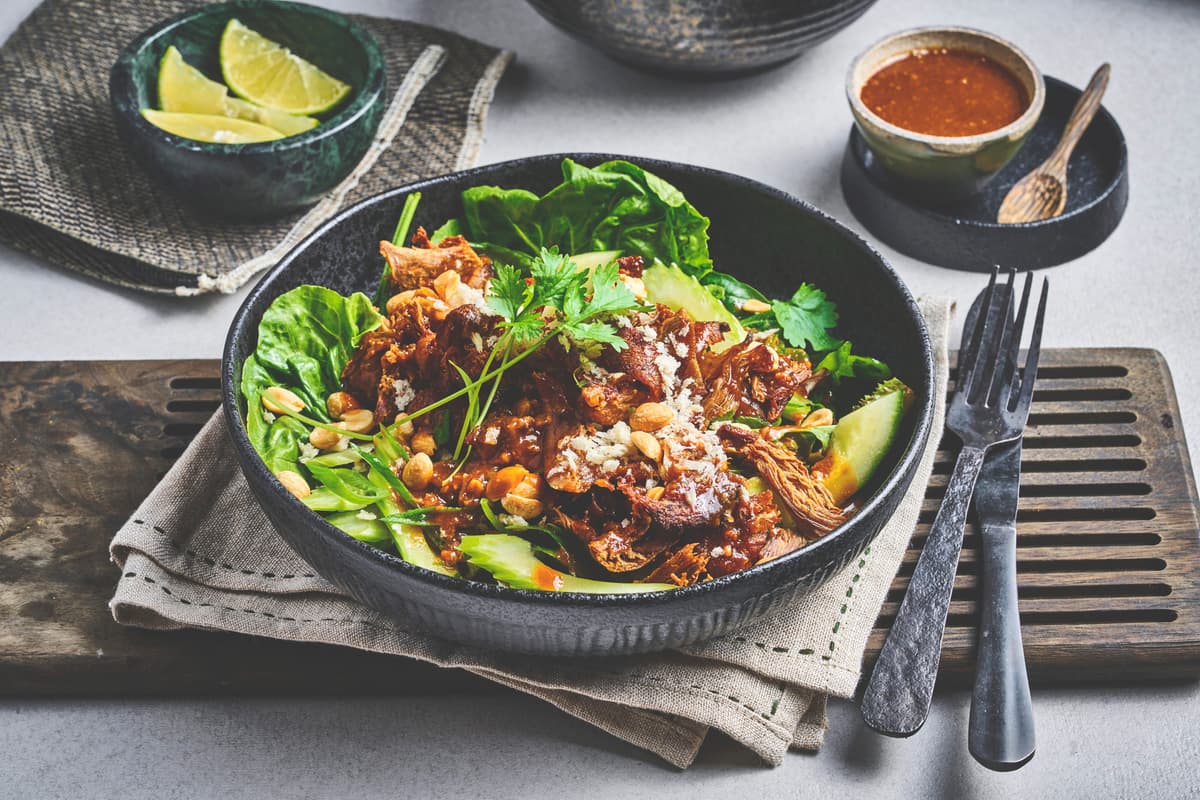 Crispy Duck Salad with Hoisin Dressing
