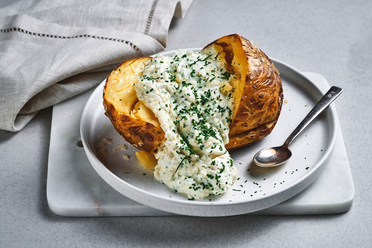 Baked Potato with Feta Cream