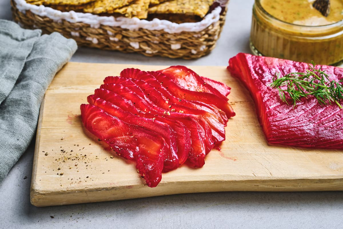 Beetroot Cured Salmon