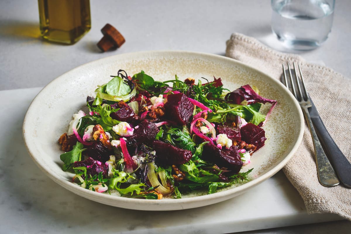 Salad with Chèvre and Beets