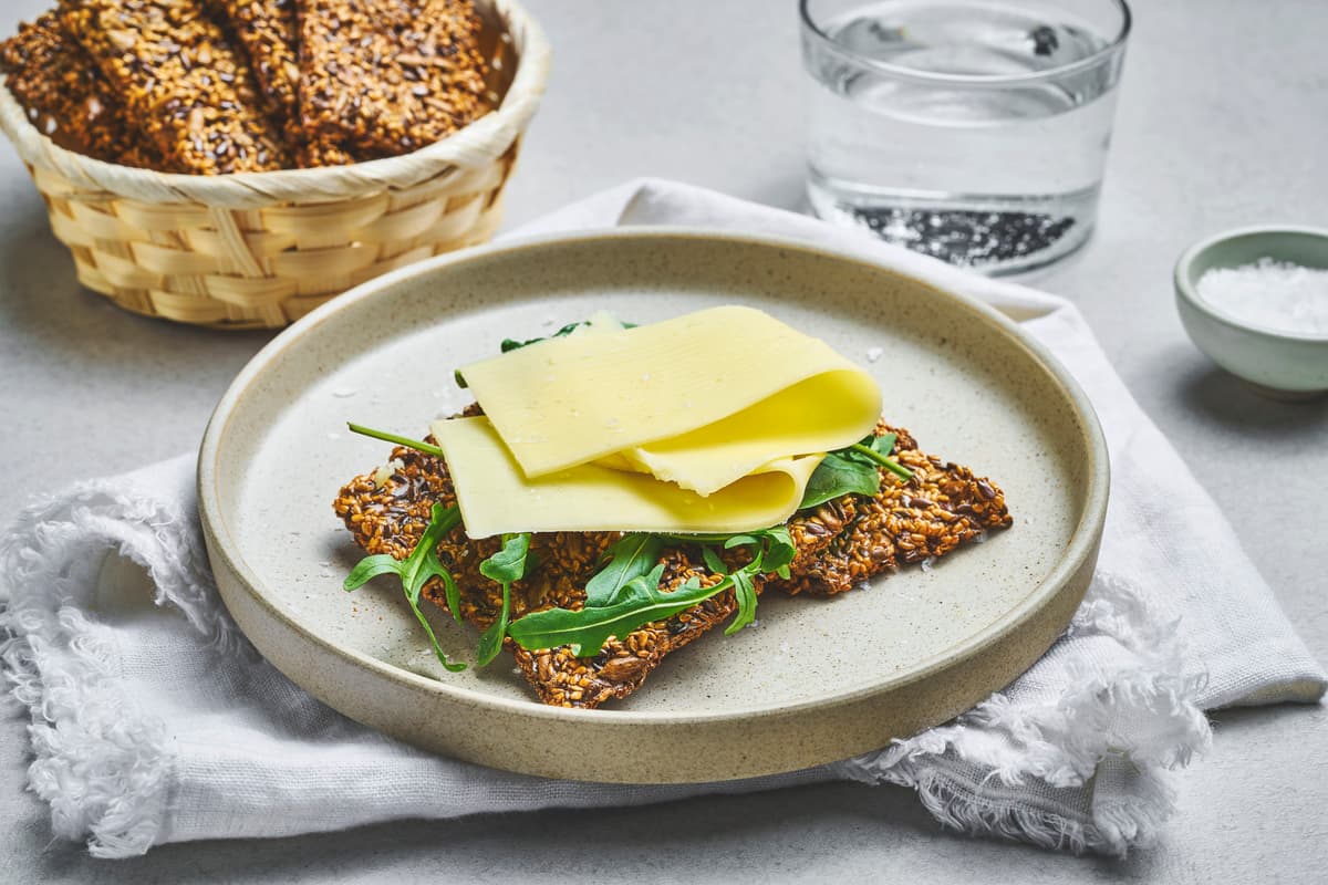 Crispbread with Salad and Cheese