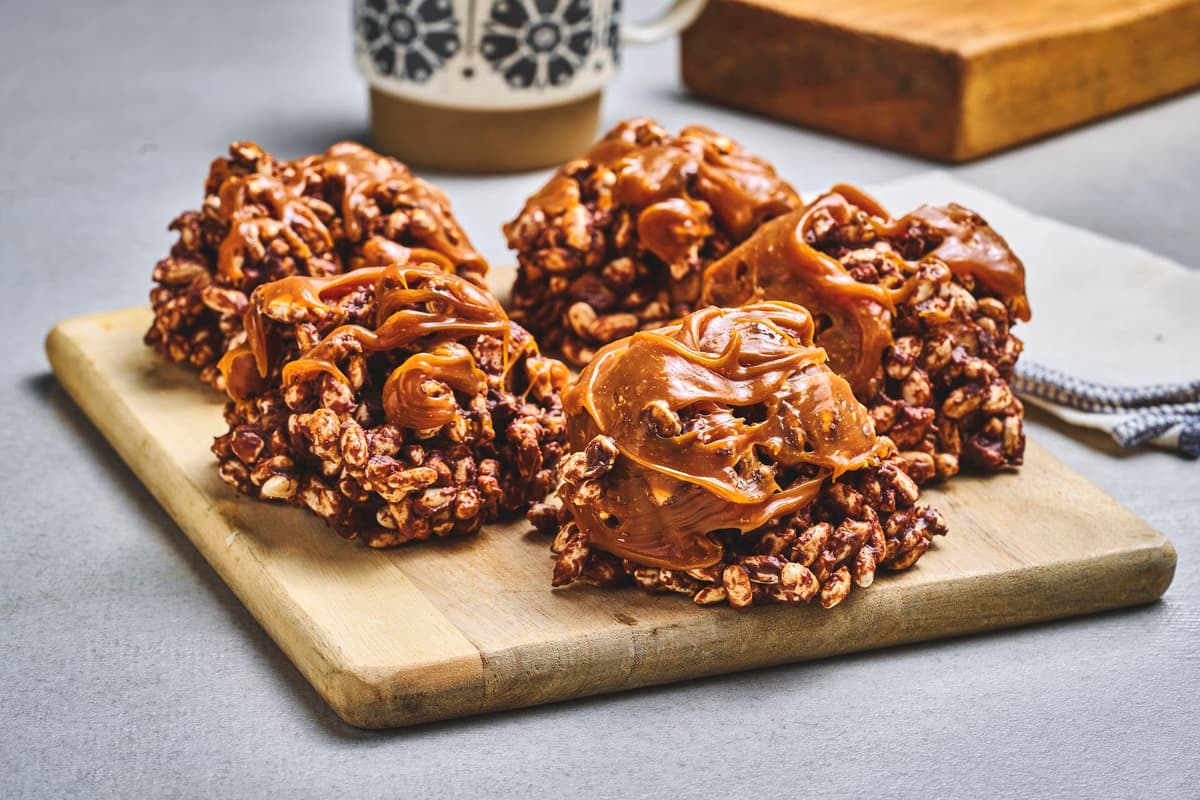 Rice Crispy Treats with Salted Caramel
