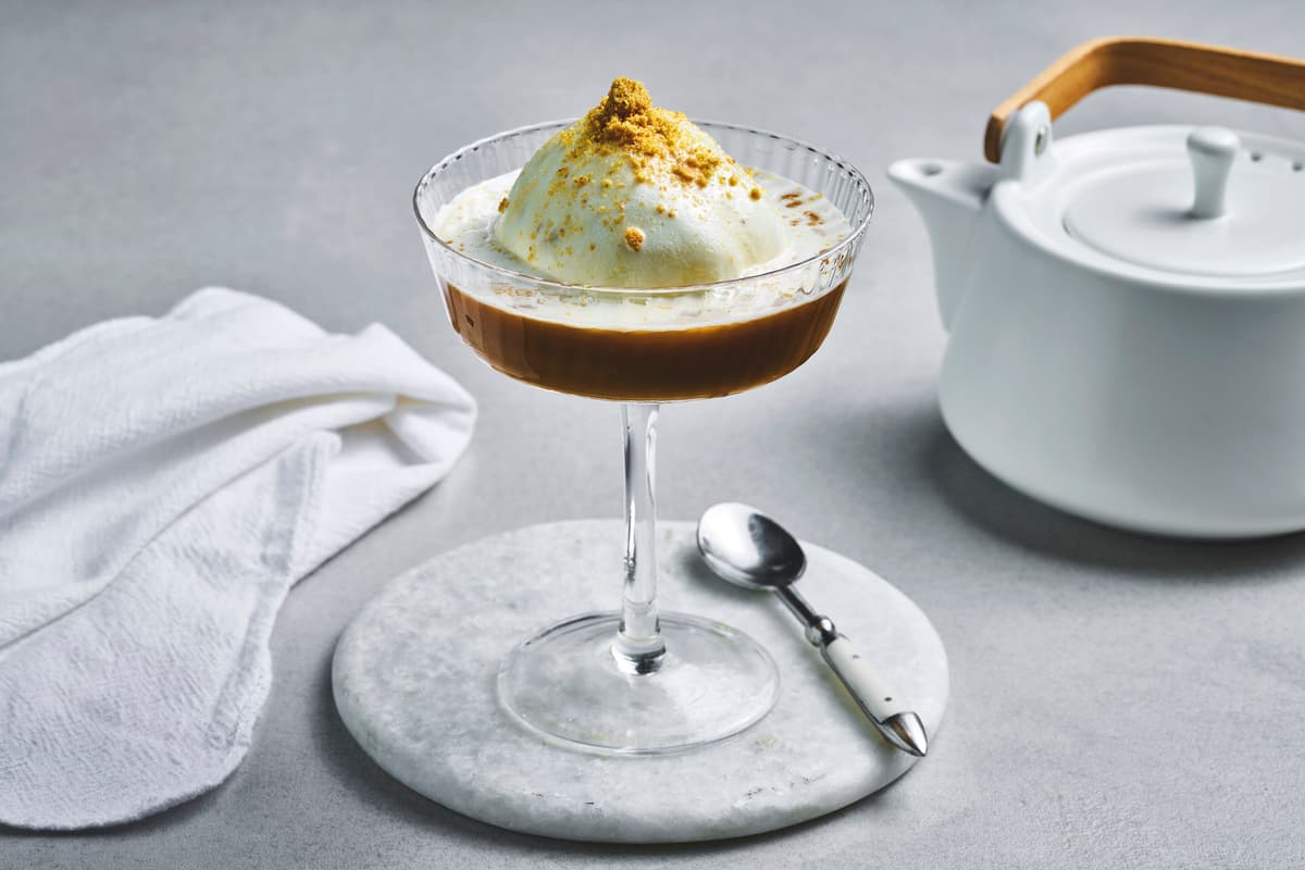 Affogato with Espresso and Vanilla Ice Cream