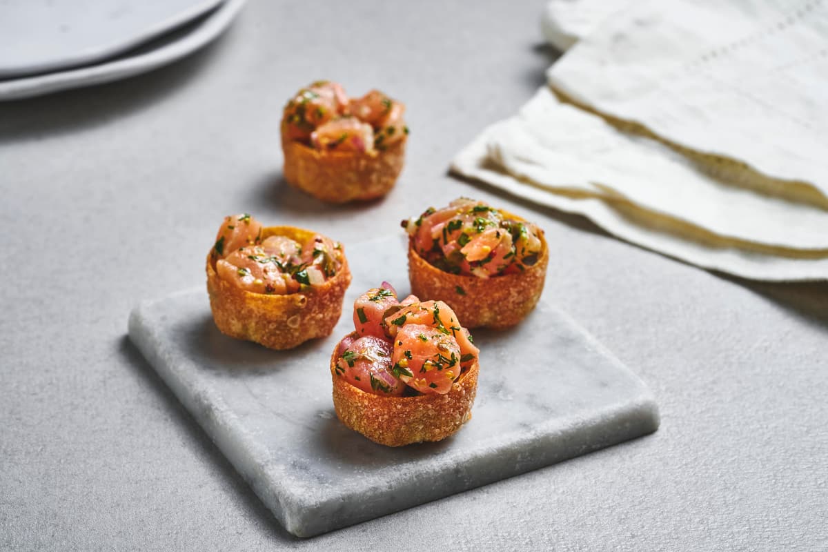 Krustader with Salmon Tartare