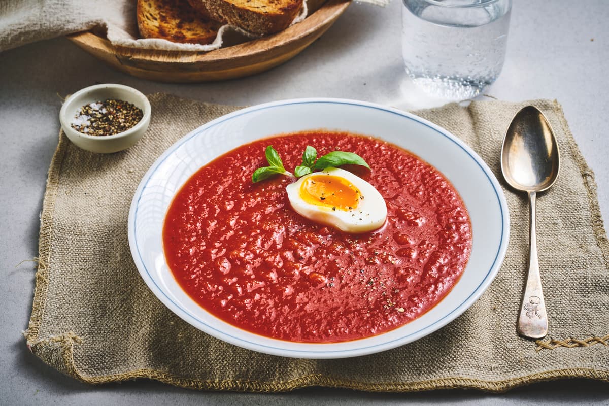Tomato Soup with Eggs