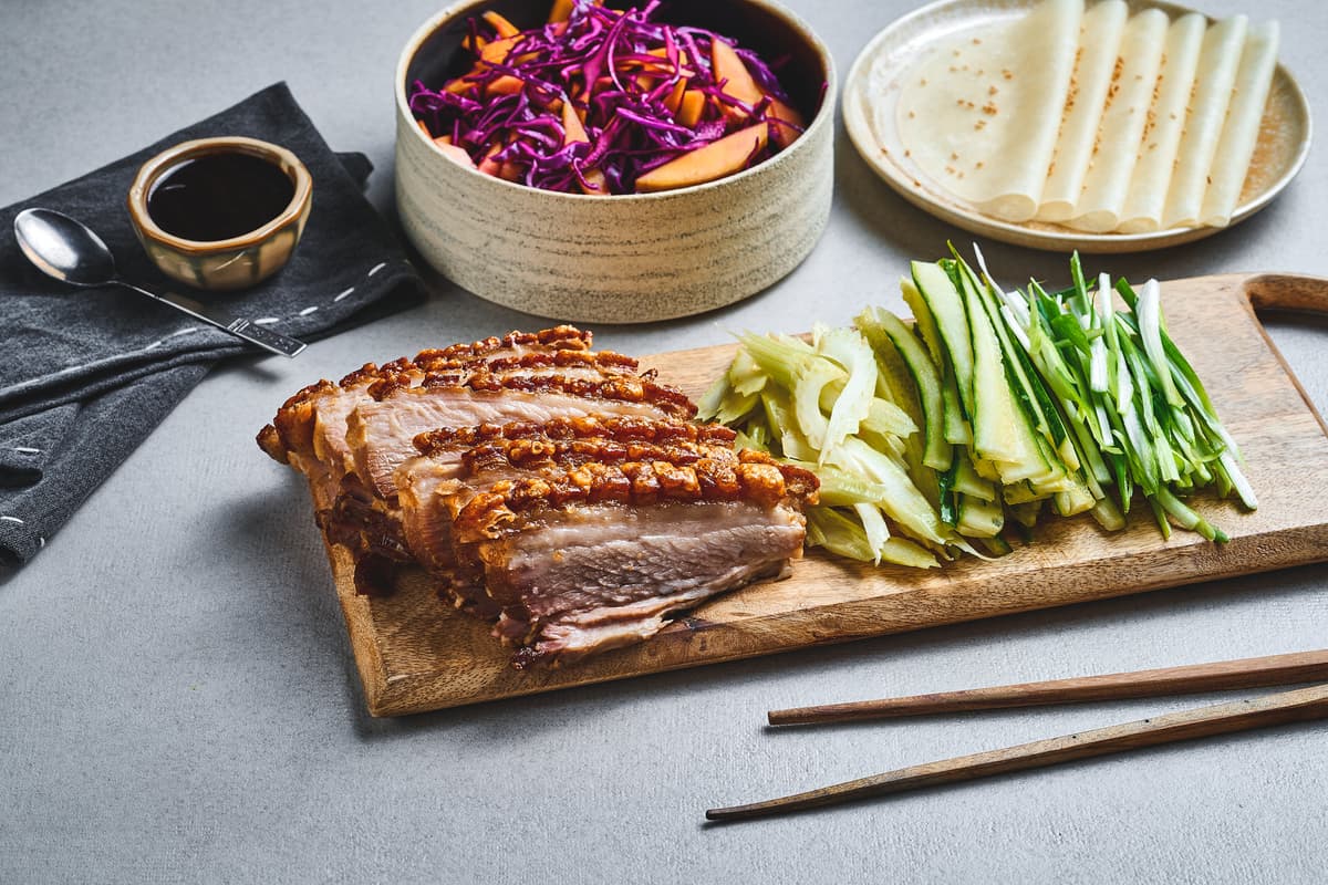 Asian Wraps with Pork Belly