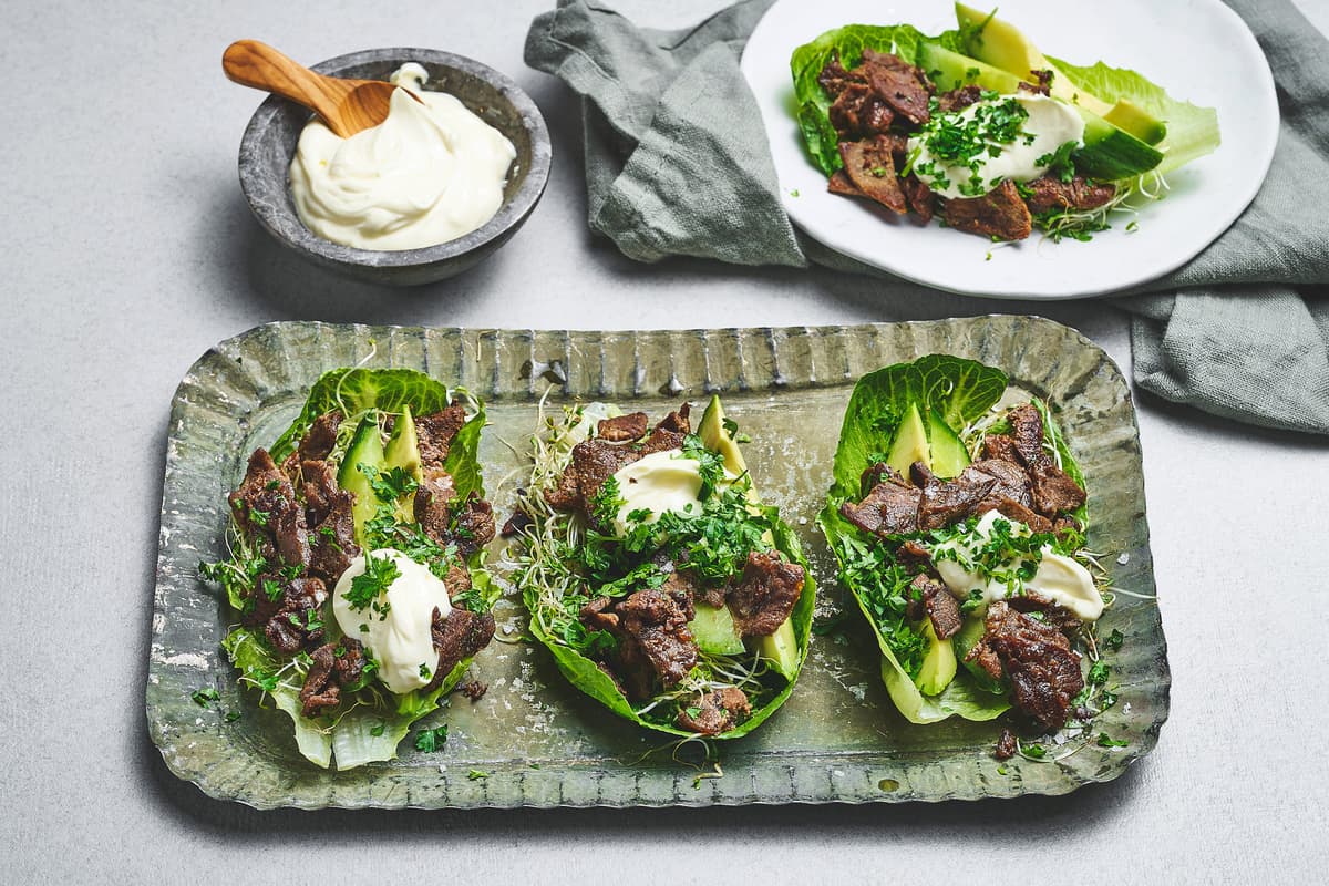 Reinskav i salatwrap