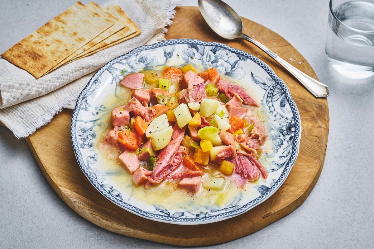 Norwegian Stew with Pork Knuckle and Smoked Sausage