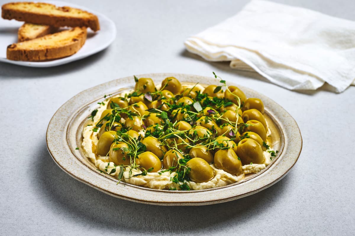 Brie Cream with Olives and Honey