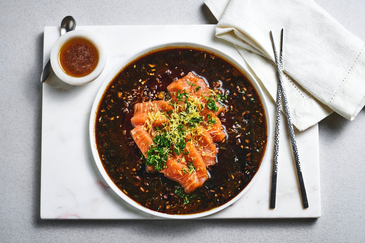 Salmon Crudo with Browned Butter