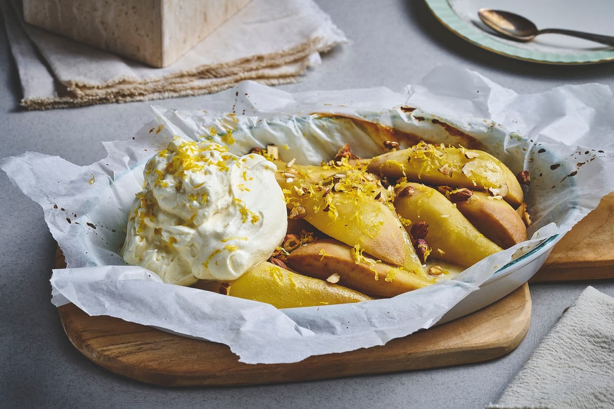 Baked Pears with Lemon and Honey